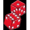 DICE PAIR RED PIN