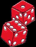 DICE PAIR RED PIN