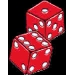 DICE PAIR RED PIN