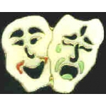 DRAMA MASKS PIN