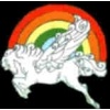 PEGASUS HORSE WITH RAINBOW PIN