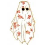 GHOST WITH SHADES IN FLOWERS SHEET LAPEL, HAT PIN