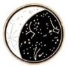 MOON WITH STARS AND CONSTELLATIONS LAPEL, HAT PIN