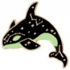 WHALE PIN WITH STARS AND CONSTELLATIONS LAPEL, HAT PIN