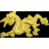 DRAGON ASIAN STYLE GOLD CAST PIN