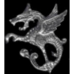 DRAGON PIN CAST STYLE CAST WITH WING PIN