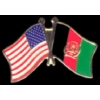 AFGHANISTAN FLAG AND USA CROSSED FLAG PIN FRIENDSHIP FLAG PINS