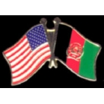 AFGHANISTAN FLAG AND USA CROSSED FLAG PIN FRIENDSHIP FLAG PINS