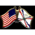 ASSYRIA USA CROSSED FLAG PIN