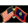 GUAM FLAG AND USA CROSSED FLAG PIN FRIENDSHIP FLAG PINS