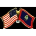 GUAM FLAG AND USA CROSSED FLAG PIN FRIENDSHIP FLAG PINS