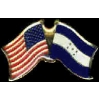 HONDURAS FLAG AND USA CROSSED FLAG PIN FRIENDSHIP FLAG PINS