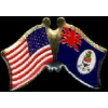 CAYMAN ISLANDS FLAG AND USA CROSSED FLAG PIN FRIENDSHIP FLAG PINS
