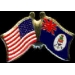 CAYMAN ISLANDS FLAG AND USA CROSSED FLAG PIN FRIENDSHIP FLAG PINS