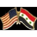 IRAQ FLAG AND USA CROSSED FLAG PIN FRIENDSHIP FLAG PINS