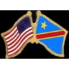 CONGO DEMOCRATIC REPUBLIC USA CROSSED FLAG PIN