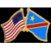 CONGO DEMOCRATIC REPUBLIC USA CROSSED FLAG PIN