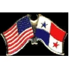 PANAMA FLAG AND USA CROSSED FLAG PIN FRIENDSHIP FLAG PINS
