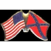 CONFEDERATE PIN REBEL PIN CSA USA CROSSED FLAGS PIN