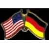 GERMANY FLAG AND USA CROSSED FLAG PIN FRIENDSHIP FLAG PINS