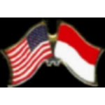 MONACO FLAG AND USA CROSSED FLAG PIN FRIENDSHIP FLAG PINS