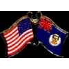 MONTSERRAT FLAG AND USA CROSSED FLAG PIN FRIENDSHIP FLAG PINS