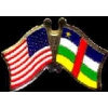 CENTRAL AFRICAN REPUBLIC FLAG USA CROSSED FLAG PIN FRIENDSHIP FLAG PINS