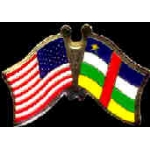 CENTRAL AFRICAN REPUBLIC FLAG USA CROSSED FLAG PIN FRIENDSHIP FLAG PINS