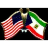 EQUATORIAL GUINEA FLAG AND USA CROSSED FLAG PIN FRIENDSHIP FLAG PINS