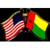 GUINEA BISSAU FLAG AND USA CROSSED FLAG PIN FRIENDSHIP FLAG PINS