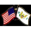 VIRGIN ISLANDS FLAG AND USA CROSSED FLAG PIN FRIENDSHIP FLAG PINS