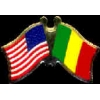 MALI FLAG AND USA CROSSED FLAG PIN FRIENDSHIP FLAG PINS
