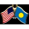 PALAU FLAG AND USA CROSSED FLAG PIN FRIENDSHIP FLAG PINS