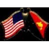 PAPUA NEW GUINEA FLAG AND USA CROSSED FLAG PIN FRIENDSHIP FLAG PINS