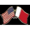 BAHRAIN FLAG AND USA CROSSED FLAG PIN FRIENDSHIP FLAG PINS