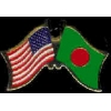 BANGLADESH FLAG AND USA CROSSED FLAG PIN FRIENDSHIP FLAG PINS