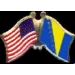 BOSNIA HERZEGOVINA AND USA CROSSED FLAG PIN FRIENDSHIP FLAG PINS