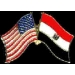 EGYPT AND USA CROSSED FLAG PIN FRIENDSHIP FLAG PINS