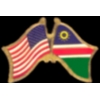 NAMIBIA FLAG AND USA CROSSED FLAG PIN FRIENDSHIP FLAG PINS