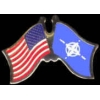 NATO FLAG AND USA CROSSED FLAG PIN FRIENDSHIP FLAG PINS
