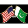 PAKISTAN FLAG AND USA CROSSED FLAG PIN FRIENDSHIP FLAG PINS