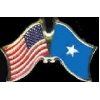 SOMALIA FLAG AND USA CROSSED FLAG PIN FRIENDSHIP FLAG PINS