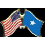SOMALIA FLAG AND USA CROSSED FLAG PIN FRIENDSHIP FLAG PINS