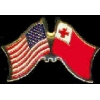 TONGA FLAG AND USA CROSSED FLAG PIN FRIENDSHIP FLAG PINS