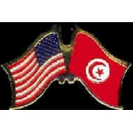 TUNISIA FLAG AND USA CROSSED FLAG PIN FRIENDSHIP FLAG PINS
