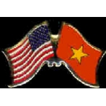 VIETNAM FLAG AND USA CROSSED FLAG PIN FRIENDSHIP FLAG PINS