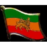 ETHIOPIA WITH LION OLD STYLE PIN COUNTRY FLAG PIN