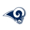 LOS ANGELES RAMS PINS BLUE AND WHITE LOGO NFL PIN
