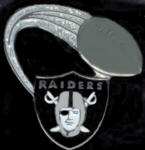 OAKLAND RAIDERS PIN FOOTBALL GLITTER TRAIL PIN