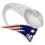 NEW ENGLAND PATRIOTS PIN FOOTBALL GLITTER TRAIL PIN